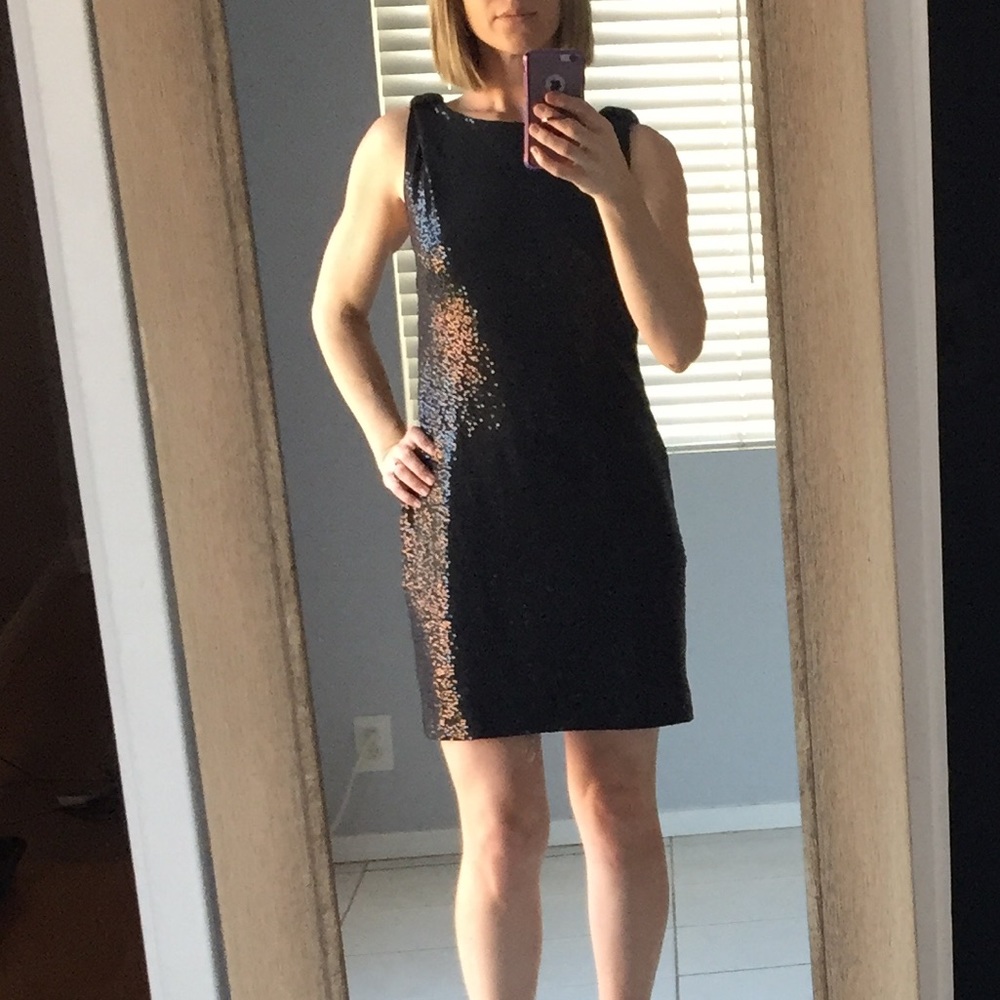 Black Sequins Dress